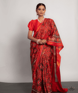 Silk Semi Double Ikat Patola Saree