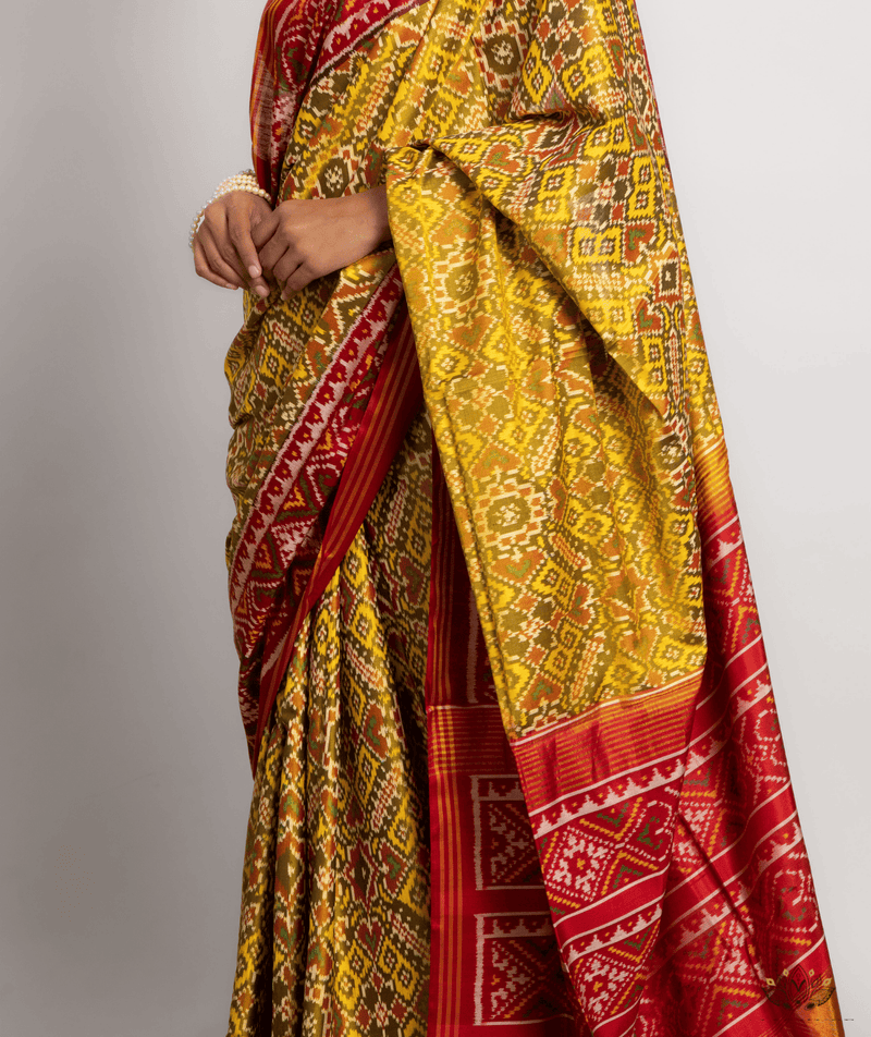 Silk Semi Double Ikat Patola Saree