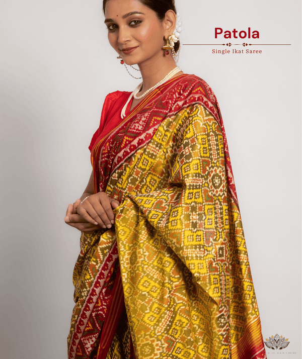 Silk Semi Double Ikat Patola Saree