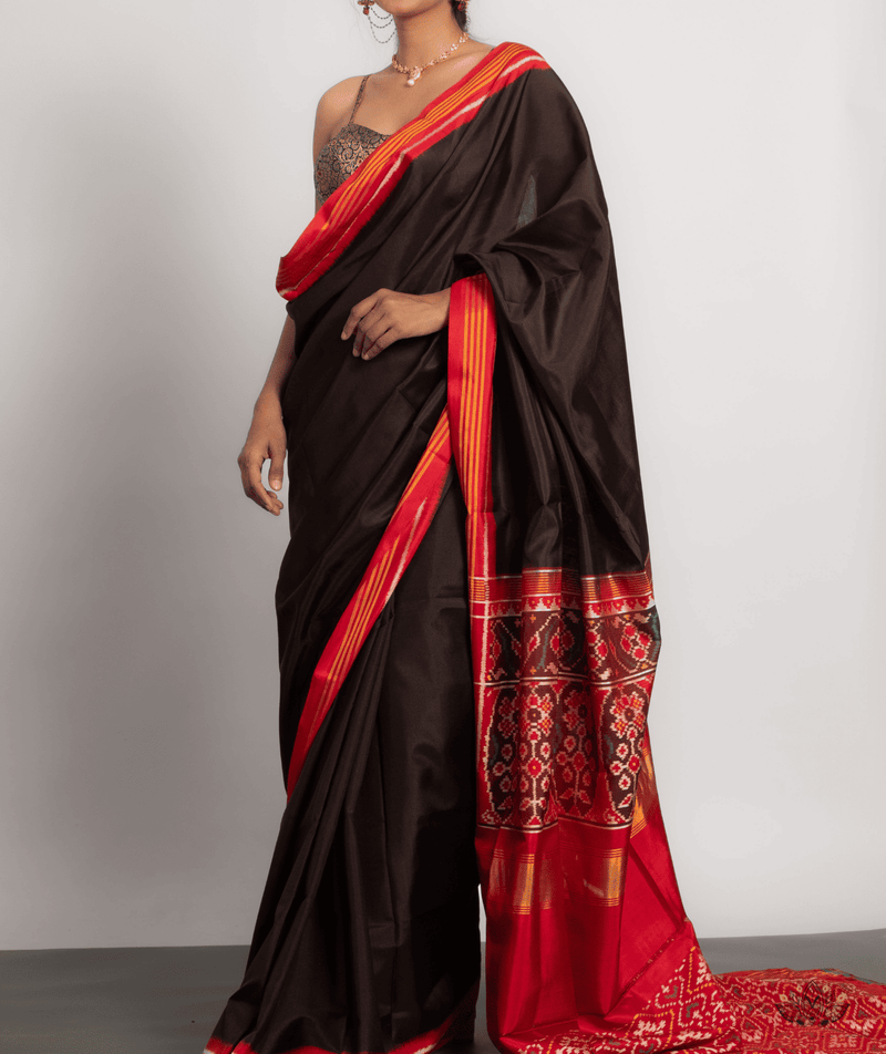 Silk Semi Double Ikat Patola Saree