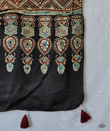 Ajrakh modal silk hand block printed stole