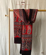 Ajrakh cotton hand block printed stole