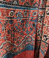 Ajrakh cotton hand block printed stole