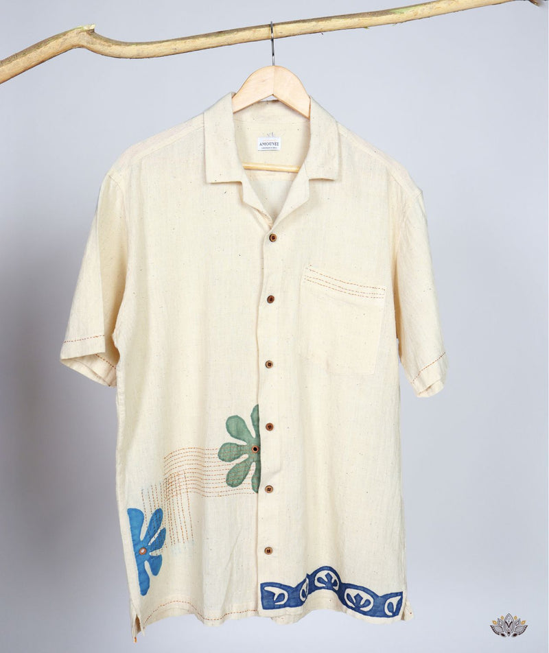 Handstitched Applique Kala Cotton Shirt