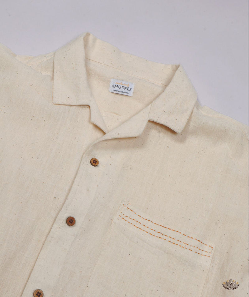 Handstitched Applique Kala Cotton Shirt