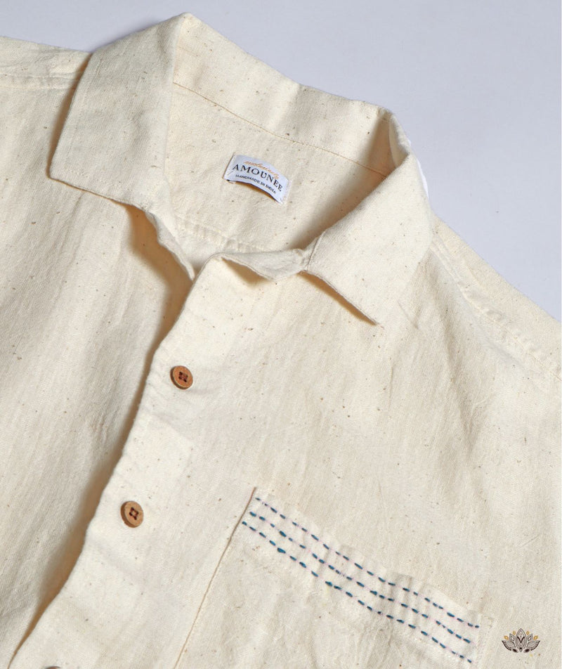 Handstitched Applique Kala Cotton Shirt