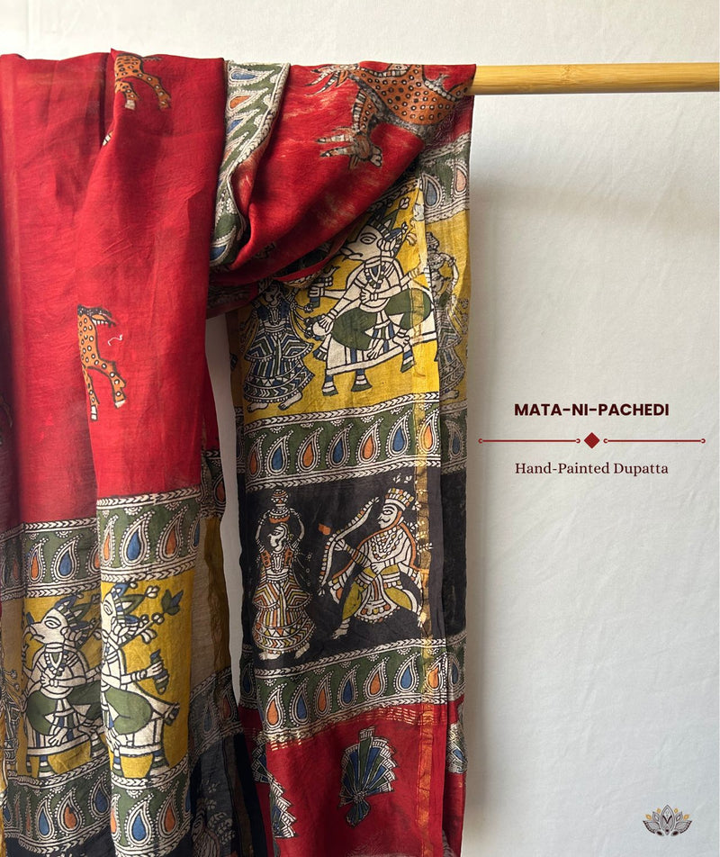 Mata ni Pachhedi Chanderi Silk Dupatta