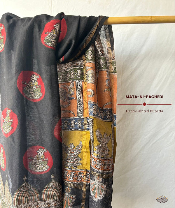 Mata ni Pachhedi Chanderi Silk Dupatta