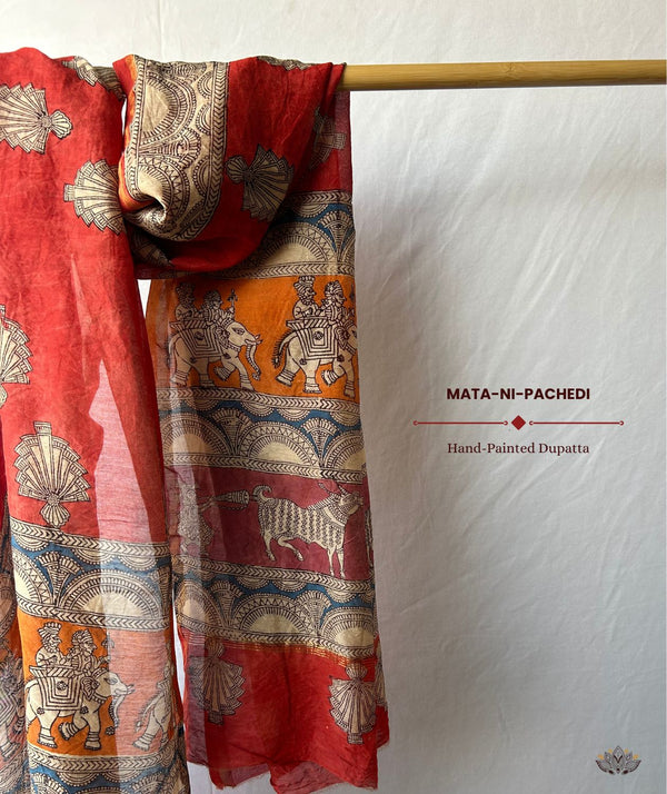 Mata ni Pachhedi Chanderi Silk Dupatta