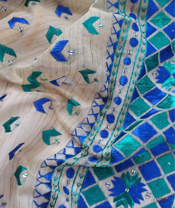 Phulkari Hand Embroidery Dupatta