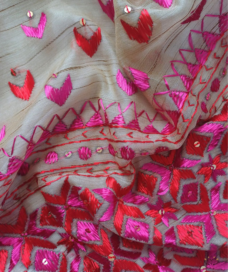 Phulkari Hand Embroidery Dupatta