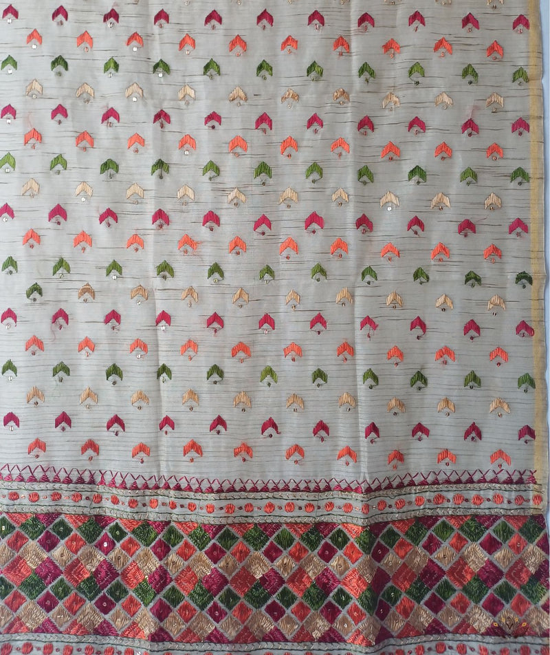 Phulkari Hand Embroidery Dupatta