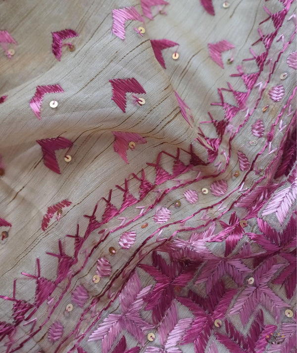 Phulkari Hand Embroidery Dupatta