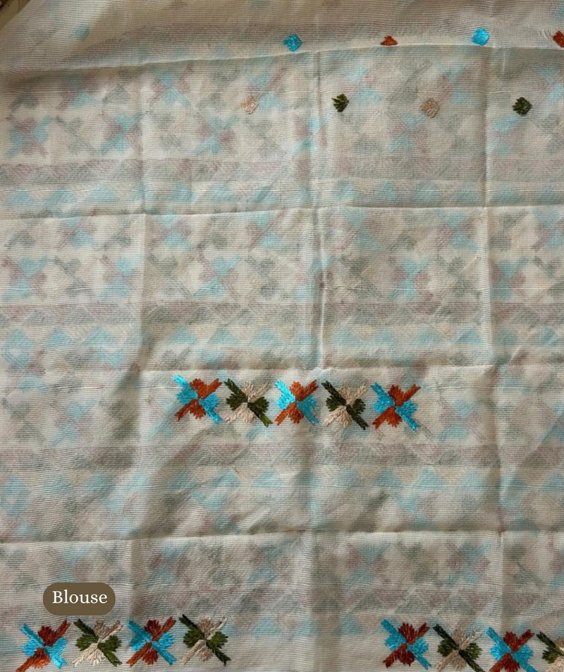 Phulkari Hand Embroidery Saree