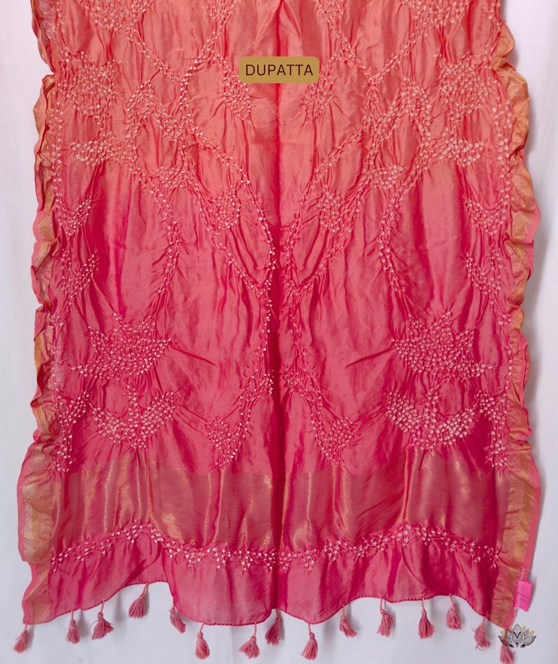 BANDHANI CHANDERI SUIT PIECE