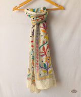 Kantha Embroidered Art Silk Stole