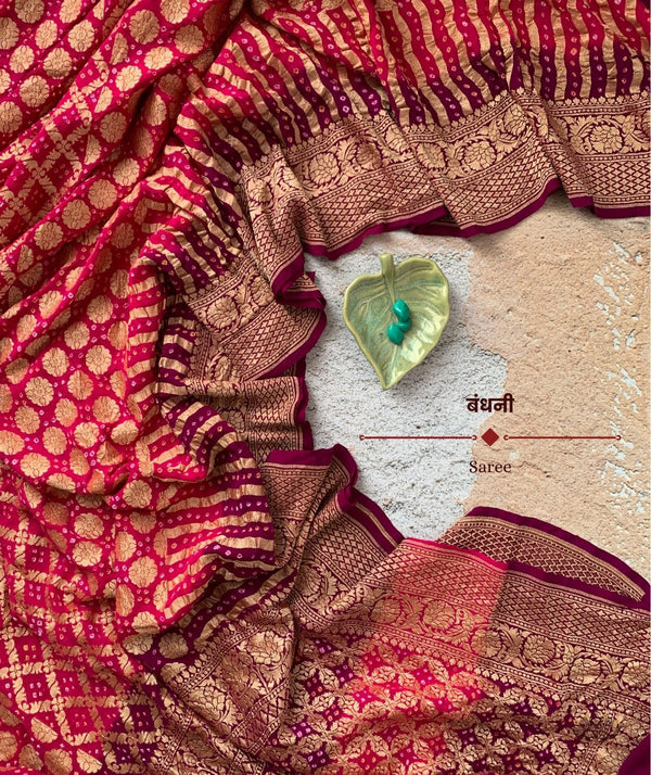 Bandhani Silk Saree