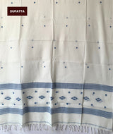 JAMDANI HANDWOVEN COTTON SUIT PIECE AND DUPATTA