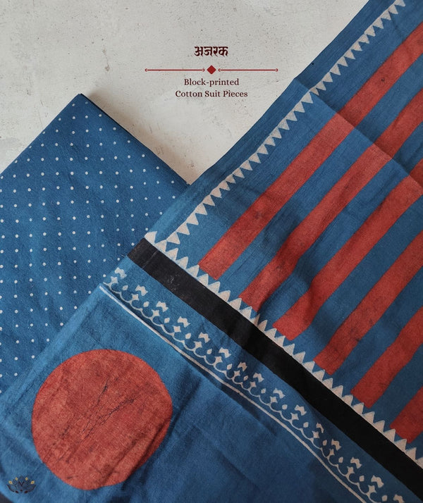 AJRAKH COTTON HAND BLOCK PRINTED TWO PIECE SUIT