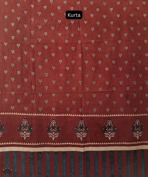 AJRAKH COTTON HAND BLOCK PRINTED TWO PIECE SUIT
