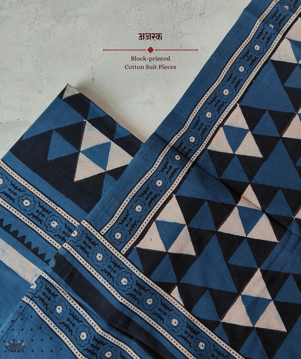 AJRAKH COTTON HAND BLOCK PRINTED TWO PIECE SUIT