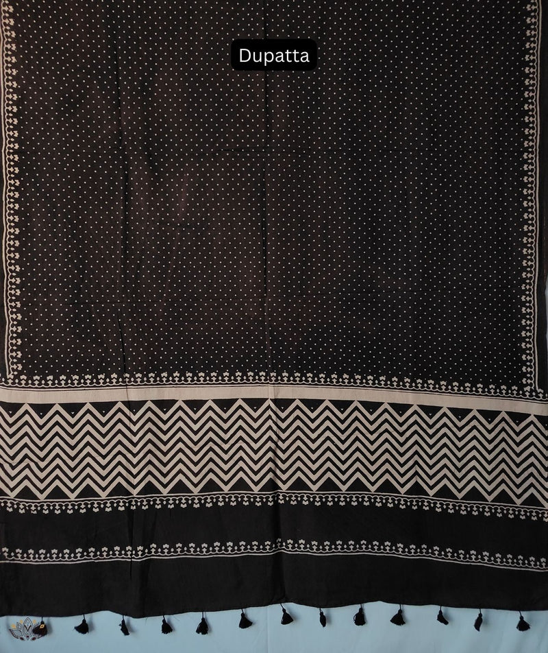 AJRAKH COTTON HAND BLOCK PRINTED TWO PIECE SUIT