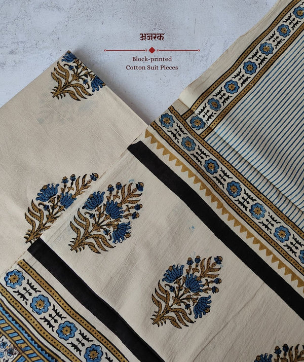 AJRAKH COTTON HAND BLOCK PRINTED TWO PIECE SUIT