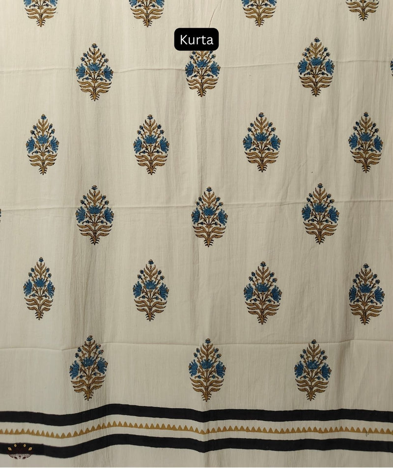 AJRAKH COTTON HAND BLOCK PRINTED TWO PIECE SUIT