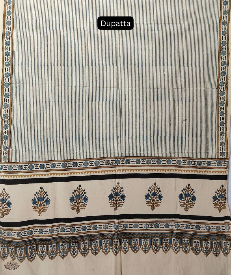 AJRAKH COTTON HAND BLOCK PRINTED TWO PIECE SUIT