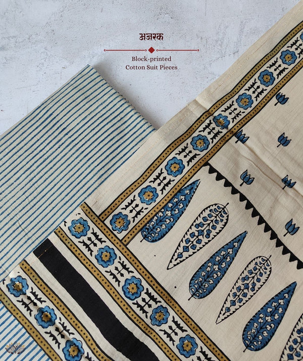 AJRAKH COTTON HAND BLOCK PRINTED TWO PIECE SUIT