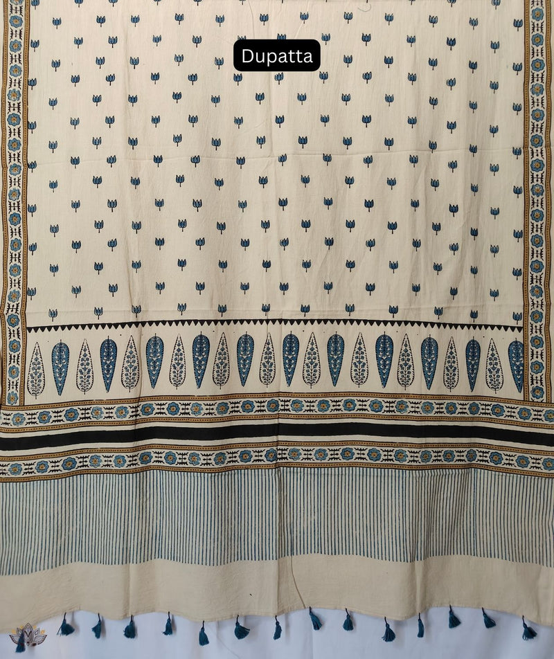 AJRAKH COTTON HAND BLOCK PRINTED TWO PIECE SUIT