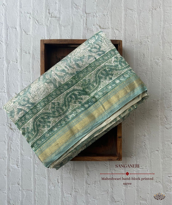Maheshwari Sanganeri Printed  Sarees