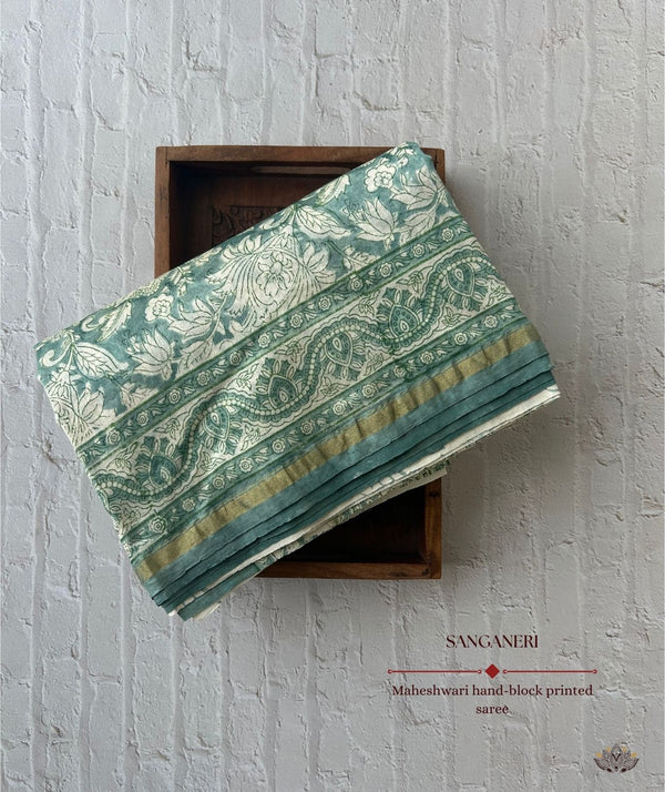 Maheshwari Sanganeri Printed  Sarees