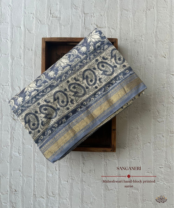 Maheshwari Sanganeri Printed  Sarees