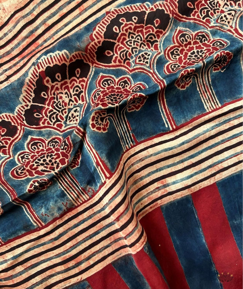 Ajrakh modal silk 2 piece suit