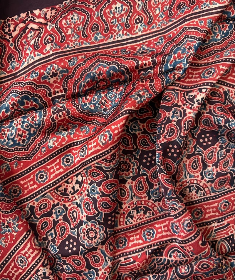 Ajrakh modal silk 2 piece suit