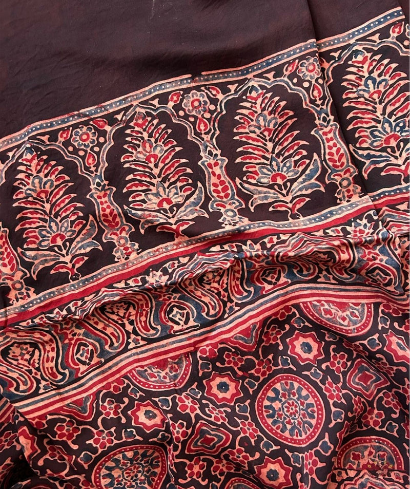 Ajrakh modal silk 2 piece suit