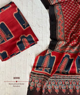 Ajrakh modal silk 2 piece suit