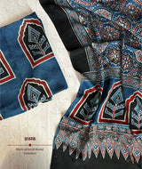 Ajrakh modal silk 2 piece suit