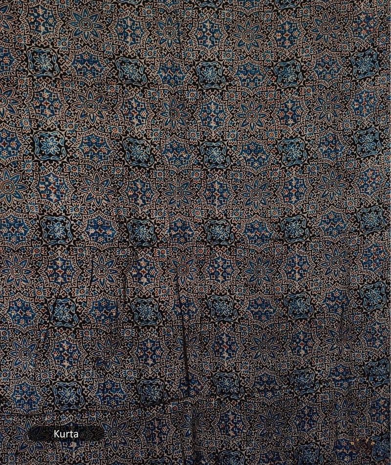 Ajrakh modal silk 2 piece suit