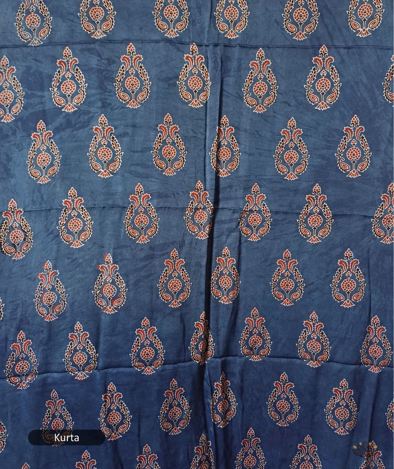Ajrakh modal silk 2 piece suit