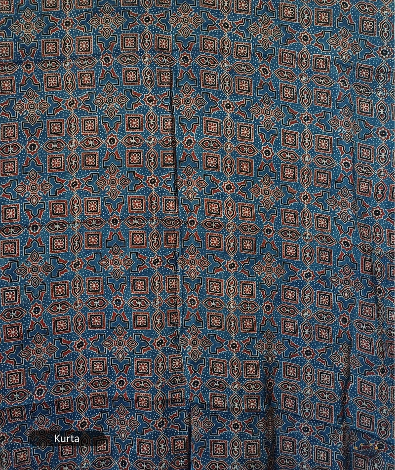 Ajrakh modal silk 2 piece suit