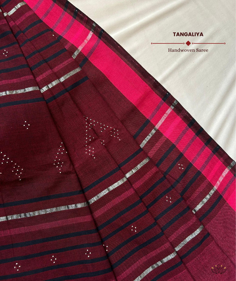 Tangaliya Cotton Handwoven Saree