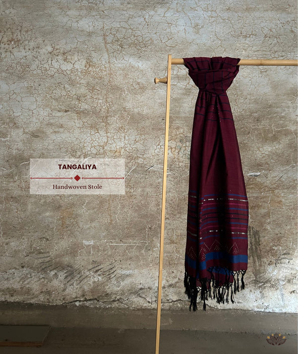 Tangaliya Cotton Handwoven Stole