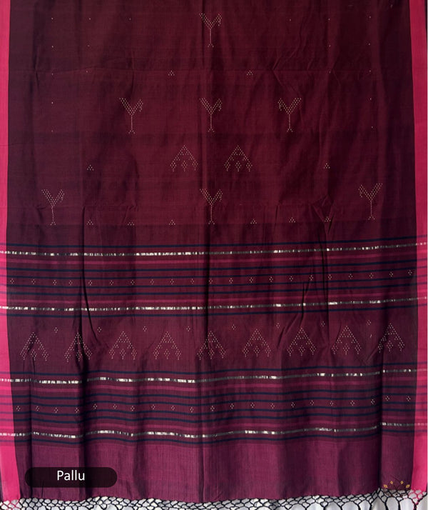 Tangaliya Cotton Handwoven Saree