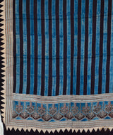 Ajrakh modal silk hand block printed dupatta