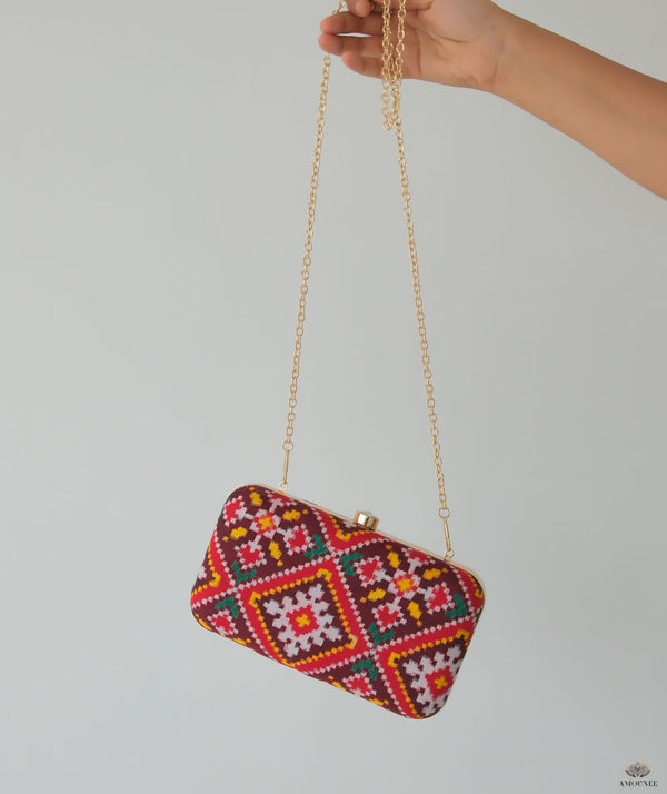 Double IKAT PATOLA PURSE