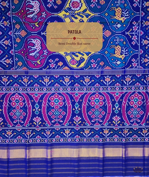 Patola Semi Double Ikat Sarees