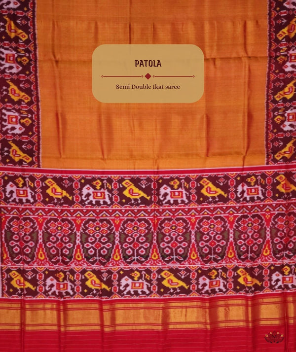 Patola Semi Double Ikat Sarees