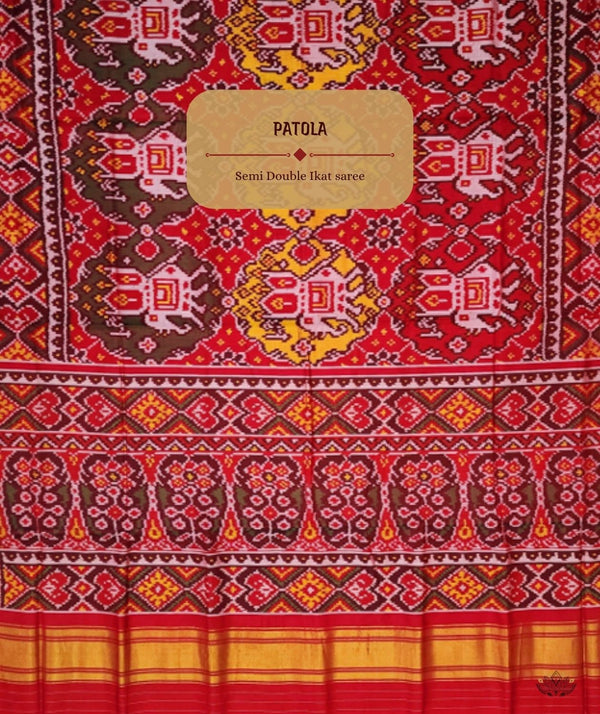 Patola Semi Double Ikat Sarees